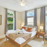 Bedroom and three outdoor windows