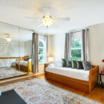 Room with white carpet