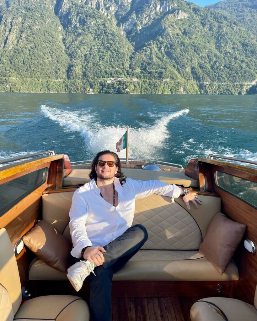 Tourist Man on A Boat